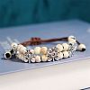 Alloy & Handmade Porcelain Bead Braided Bead Bracelets for Women FS-WGAE4F4-03-1