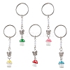 Alloy Imitation Pearl Acrylic Plastic Keychain KEYC-JKC01162-1