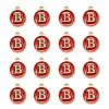 Golden Plated Alloy Enamel Charms ENAM-S118-03B-2