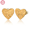 925 Sterling Silver Heart Stud Earrings CC6706-2-1