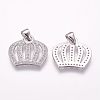 Brass Micro Pave Cubic Zirconia Pendants ZIRC-F054-40P-1