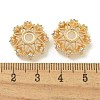 Rack Plating Brass Micro Pave Clear Cubic Zirconia Bead Caps KK-K386-09C-G01-3