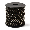 Golden Aluminum Studded Faux Suede Cord LW-D004-01-1