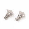 Alloy Clip-on Earring Findings PALLOY-M208-04P-2