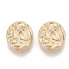 Brass Micro Pave Cubic Zirconia Charms KK-T050-20G-NF-1