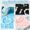 300Pcs 5 Styles ABS Plastic Imitation Pearl  Beads KY-SP0001-23-6