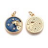 Alloy Enamel Pendants PALLOY-P435-38-RS-1