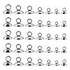 Craftdady 140Pcs 7 Style 304 Stainless Steel Bead Cap Pendant Bails STAS-CD0001-12-1