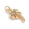 Brass Micro Pave Cubic Zirconia Pendants ZIRC-G165-01G-3