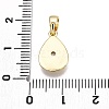 Brass Micro Pave Cubic Zirconia Pendants KK-T070-44G-3