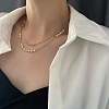 304 Stainless Steel Coreana Chains Double Layer Necklaces BJEW-K257-04G-6