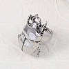 Adjustable Zinc Alloy Finger Rings FS-WG50FDE-04-1