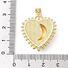 Brass Micro Pave Clear Cubic Zirconia Pendants CU-CBA03AF-10A-G-3