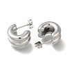 304 Stainless Steel C-Shaped Stud Earrings for Women EJEW-S237-09A-2