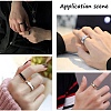 201 Stainless Steel Grooved Finger Ring Settings MAK-WH0007-16P-5