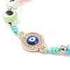 Resin Evil Eye Braided Bead Bracelet BJEW-JB08414-5