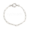 Tarnish Resistant 304 Stainless Steel Paperclip Chain Bracelets for Women BJEW-Q344-03P-1