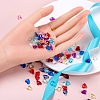 100Pcs 10 Colors Transparent Acrylic Charms MACR-YW0001-63-6