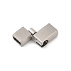 304 Stainless Steel Snap Lock Clasps STAS-U055-02A-P-2