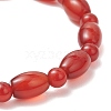 2Pcs 2 Styles  Natural Carnelian Beaded Stretch Bracelets for Couple BJEW-JB13416-03-5