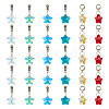 30Pcs 6 Colors Glass European Dangle Charms PALLOY-GO00005-1