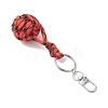 2Pcs Alloy Polyester Spandex Woven Ball Keychain KEYC-JKC01170-5