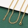 201 Stainless Steel Curb Chain Necklace for Women Men NJEW-P268-A38-2X5-3