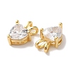 Rack Plating Brass Pave Cubic Zirconia Charms KK-O142-41G-3