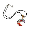 Resin Pendant Necklaces NJEW-L120-01-3