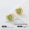 304 Stainless Steel Rhinestone Stud Earrings for Women OH3456-1-1