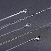 Globleland 10Pcs 5 Styles Titanium Steel Chain Necklaces for Women & Man NJEW-GL0001-03-4