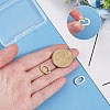 2Pcs 2 Colors Sterling Silver Spring Gate Rings STER-PH0004-59-3