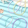 6Pcs 6 Color Glass Seed Beaded Necklaces Set with 304 Stainless Steel Clasps NJEW-JN04380-6