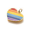 304 Stainless Steel Enamel Pendants STAS-B079-01G-14-2