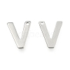 Tarnish Resistant 304 Stainless Steel Letter Charms LS-STAS-O072-V-1