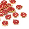 Golden Plated Alloy Enamel Charms X-ENAM-S118-03J-4