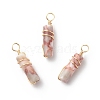 Natural Red Netstone Pendants PALLOY-JF01817-05-1