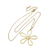 Hollow Flower 304 Stainless Steel Pendant Necklaces NJEW-M096-25G-2
