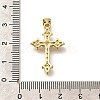 Rack Plating Brass Micro Pave Cubic Zirconia Pendants KK-L226-005G-02-3