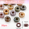 20Pcs Natural Indian Agate European Beads G-SP0001-01B-01-2