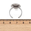 304 Stainless Steel Cuff Ring Components STAS-D372-07P-05-3