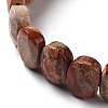 Natural Brecciated Jasper Beaded Stretch Bracelet G-E010-01-04-3