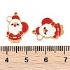 Christmas Theme Ion Plating(IP) 304 Stainless Steel Enamel Pendants STAS-Z083-07G-08-3