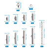 304 Stainless Steel Slide On End Clasp Tubes & Open Jump Rings & Lobster Claw Clasps & Chain Extender STAS-TA0004-65P-11