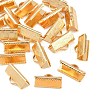 SHEGRACE Brass Ribbon Crimp Ends XGR0063G-58G-1