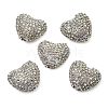 Sparkling Acrylic Heart Beads with Rhinestone Embellishment LS-OACR-NH0001-02B-07-1