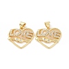 Brass Micro Pave Cubic Zirconia Pendants ZIRC-P106-07G-2
