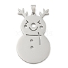 Christmas Theme 304 Stainless Steel Pendants STAS-Q005-01P-02-1