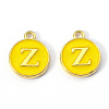 Golden Plated Alloy Enamel Charms X-ENAM-S118-09Z-2