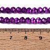Transparent Electroplate Glass Beads Strands X1-EGLA-Q131-01A-09-4
